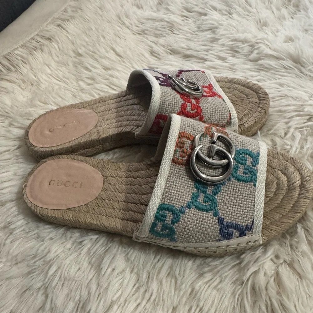 Gucci Running GG Logo Canvas Espadrilles